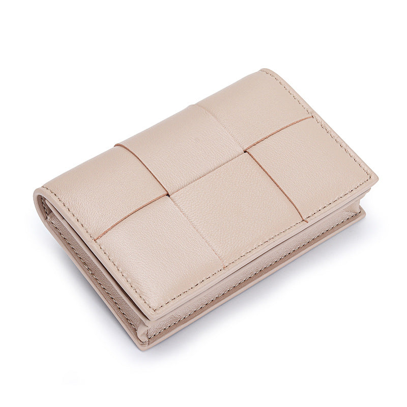 Woven Sheepskin Square Box Card Holder