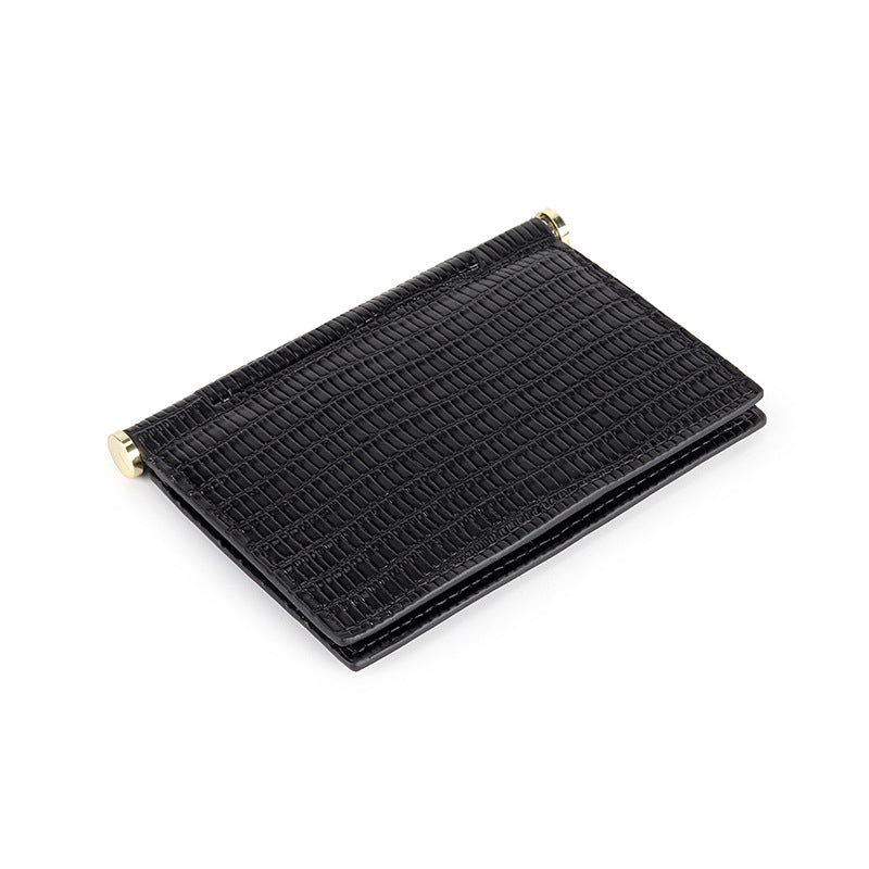 Cowhide Leather Metal Card Protector Purse for Cards