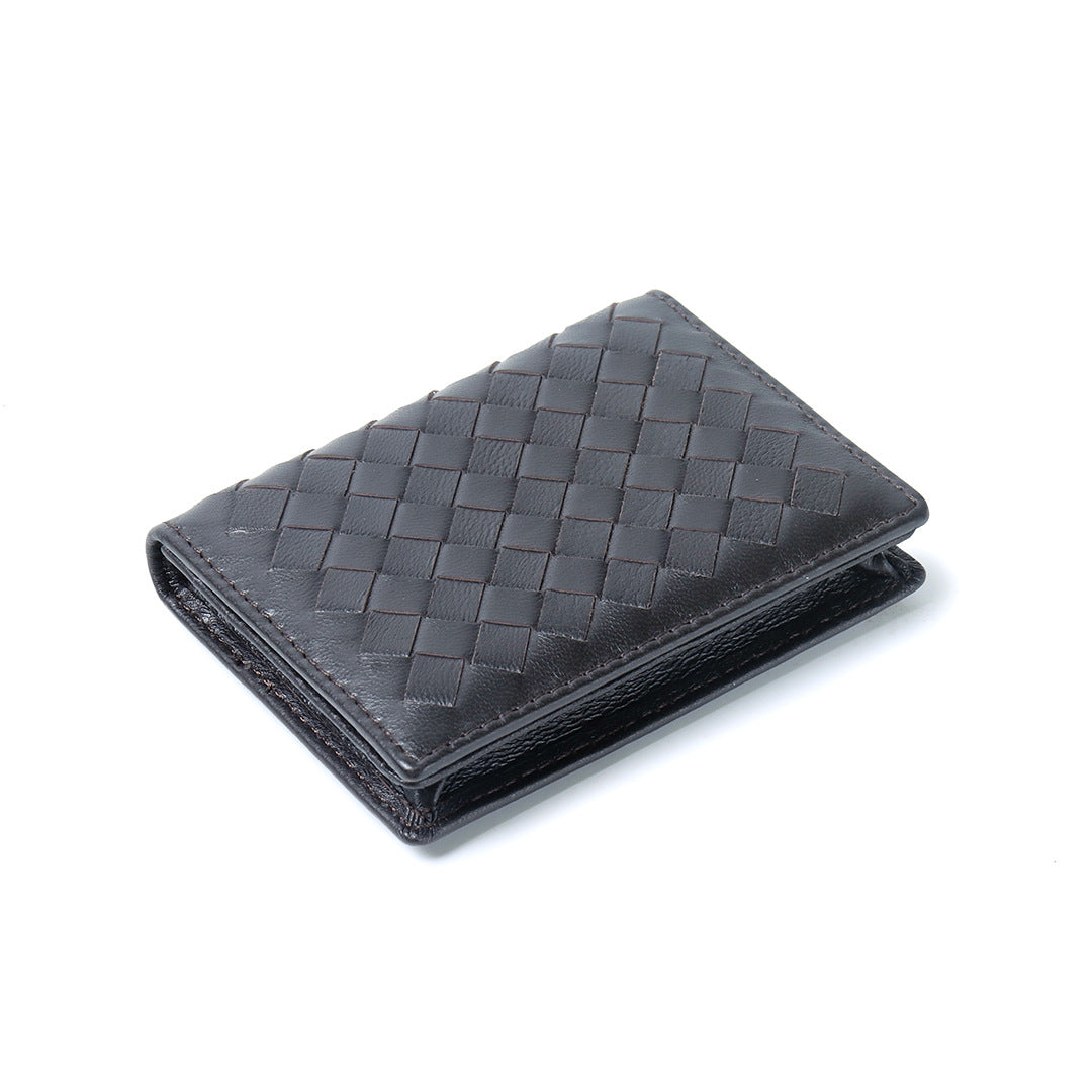 Sheepskin Handmade Woven Business Unisex Card Holder