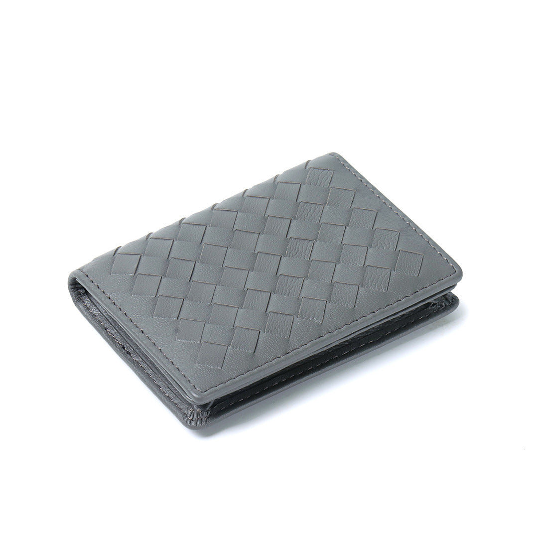 Sheepskin Handmade Woven Business Unisex Card Holder