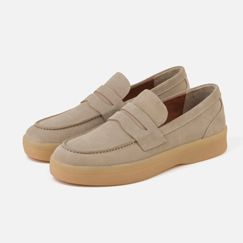 Common Suede Leather Slip-on Loafers