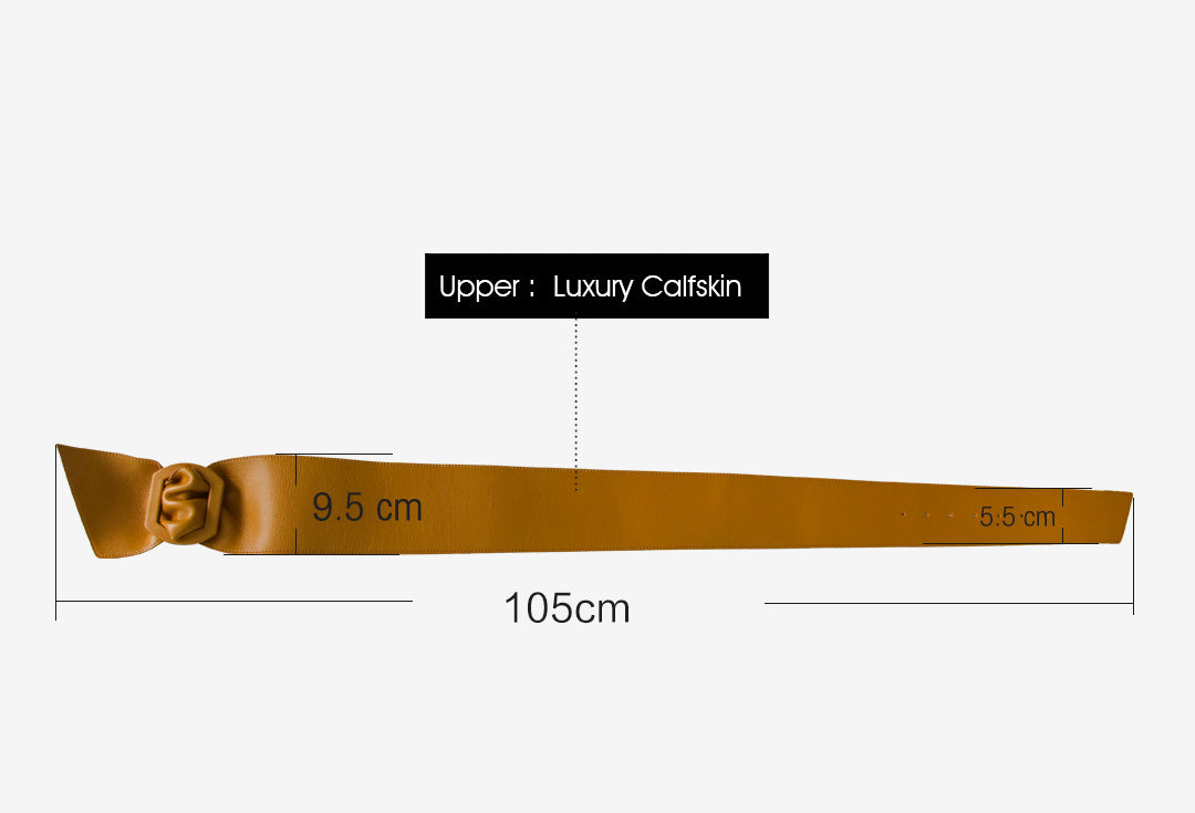 Elegant Soft Real Leather Wide Waist Belt for Dress