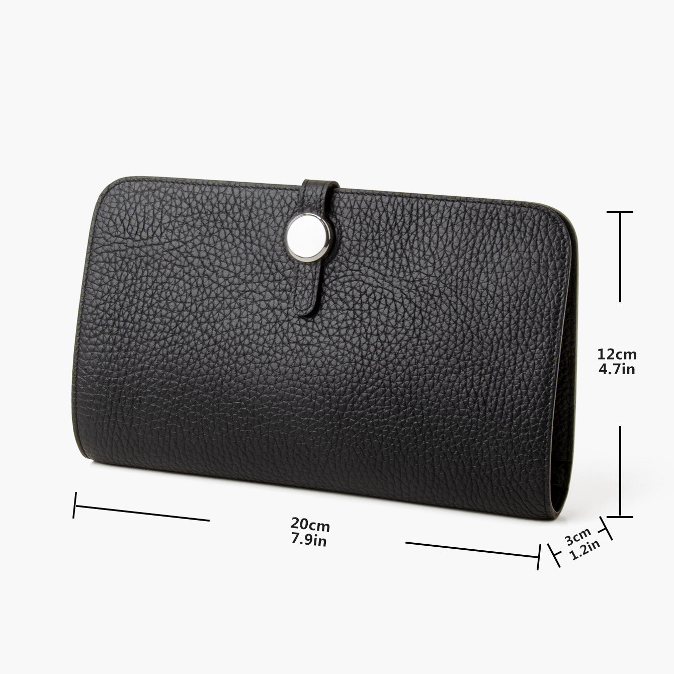 Black Leather Minimalist Passport Wallet