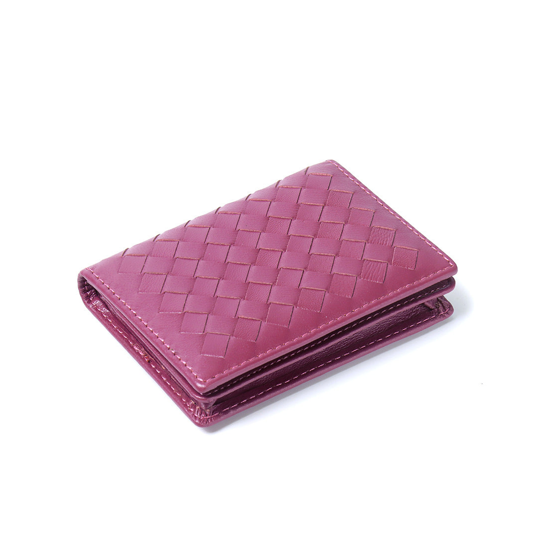 Sheepskin Handmade Woven Business Unisex Card Holder