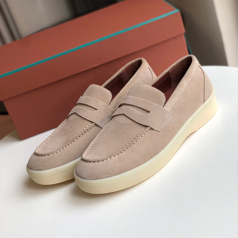 Common Suede Leather Slip-on Loafers