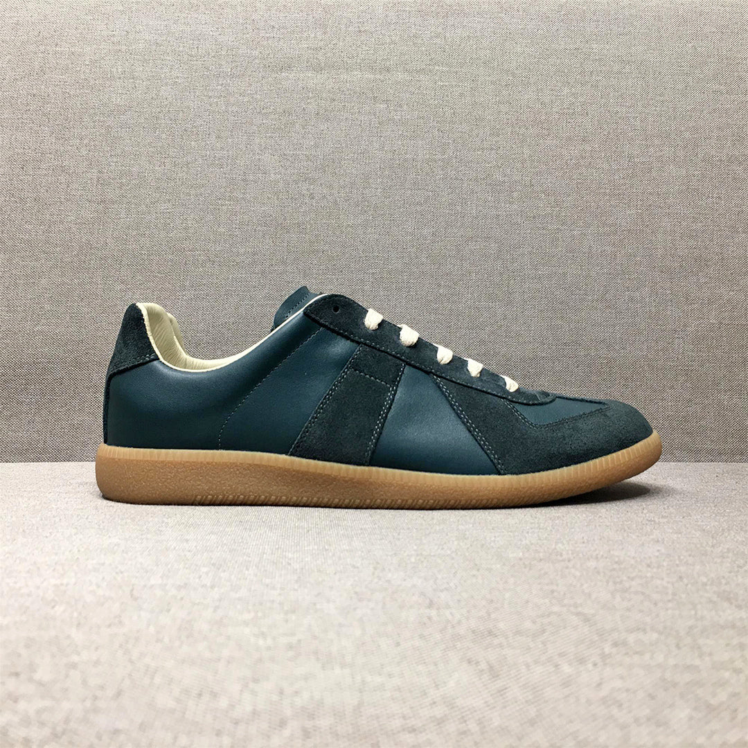 Handmade GAT Grey Minimalist Flat Trainers