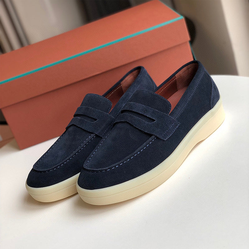 Common Suede Leather Slip-on Loafers