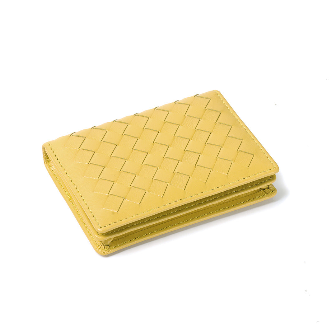 Sheepskin Handmade Woven Business Unisex Card Holder