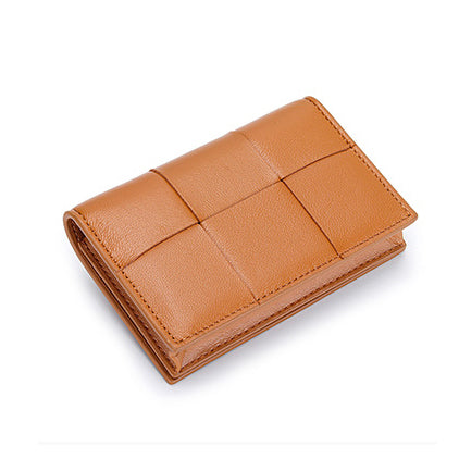 Woven Sheepskin Square Box Card Holder