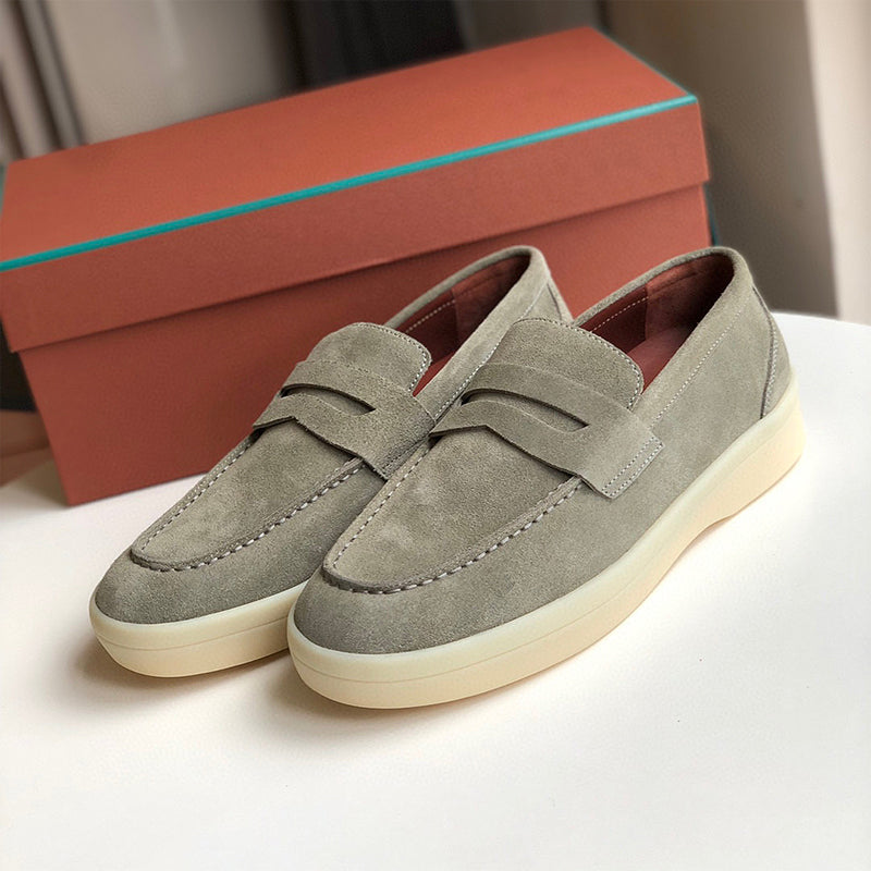Common Suede Leather Slip-on Loafers