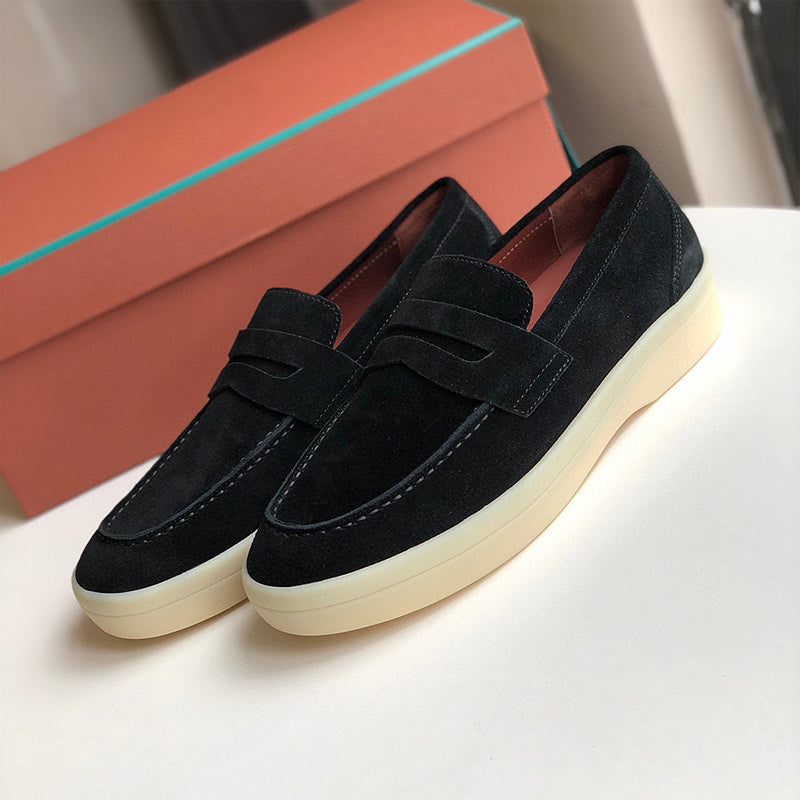 Common Suede Leather Slip-on Loafers