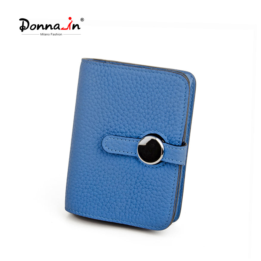 Donnain Fashion Genuine Leather Minimalist Credit Card Holder