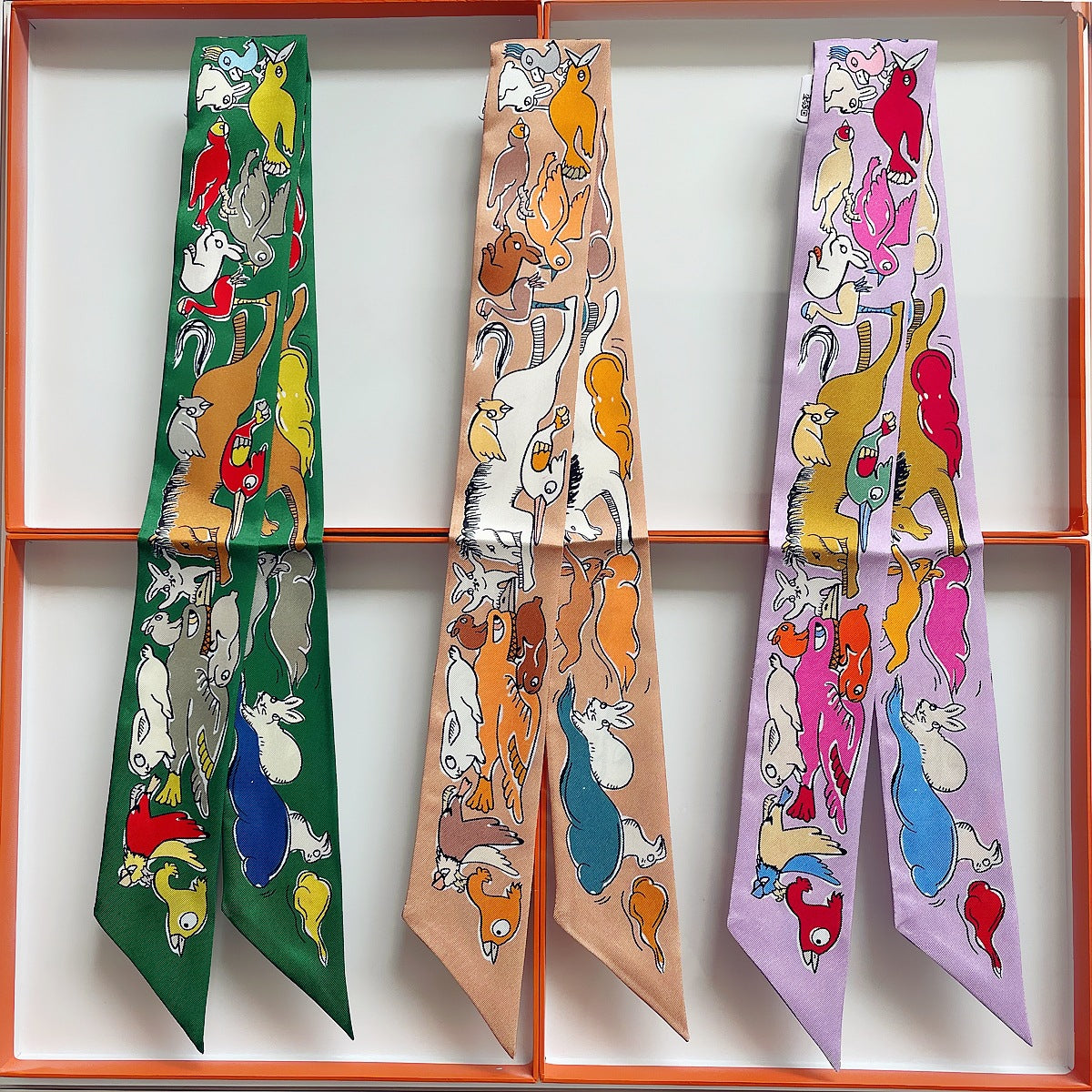 French Retro Mulberry Silk Scarf Women's Silk Handbag Decoration Accessories Headband Multipurpose