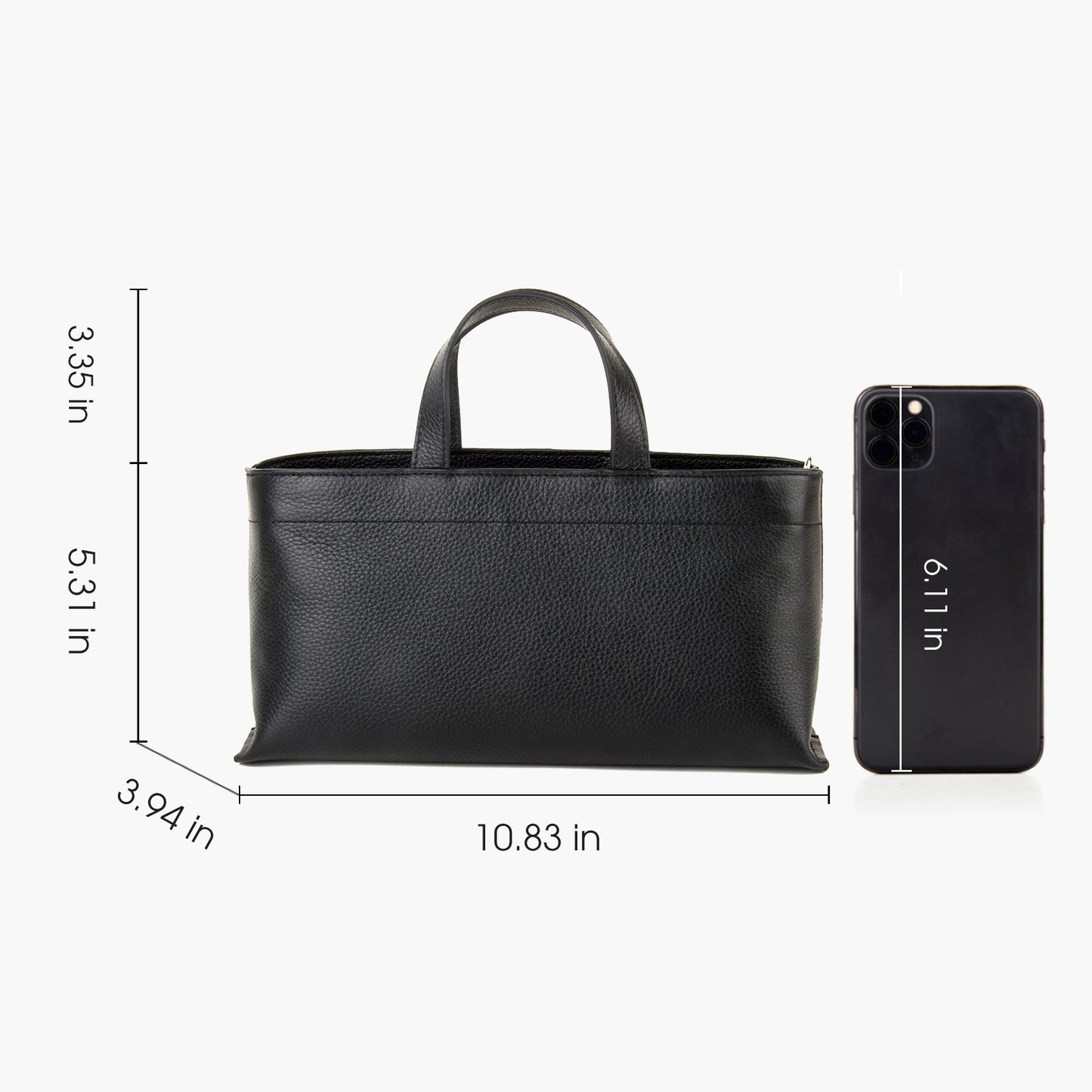 Premium Full Grained Leather Simple Tote Handbag for Women