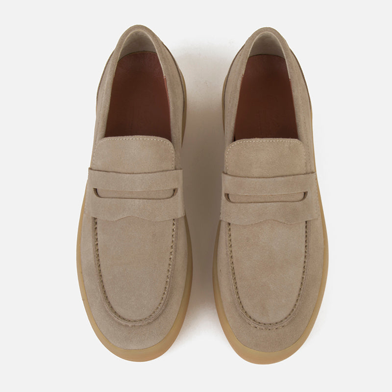 Common Suede Leather Slip-on Loafers