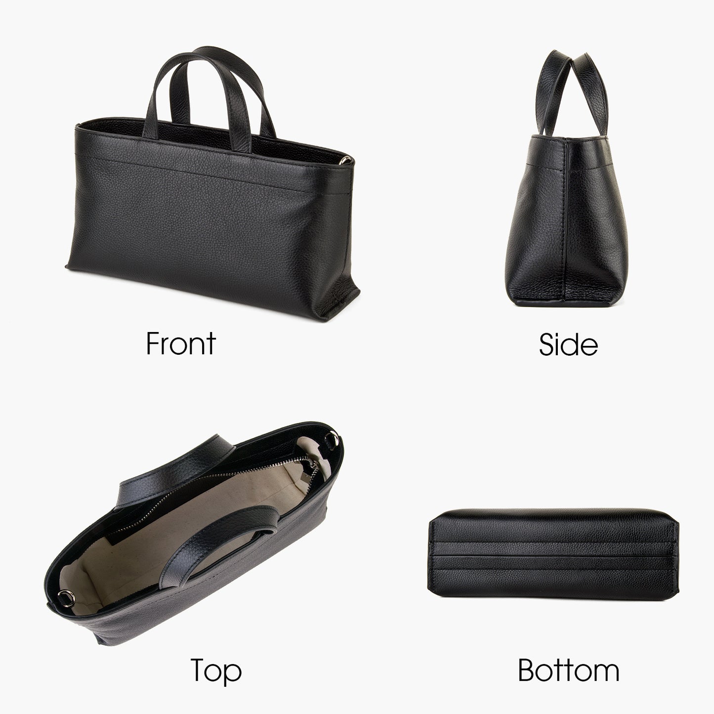 Premium Full Grained Leather Simple Tote Handbag for Women