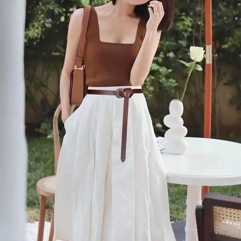 Soft Leather Slim Waist Belts for Dress