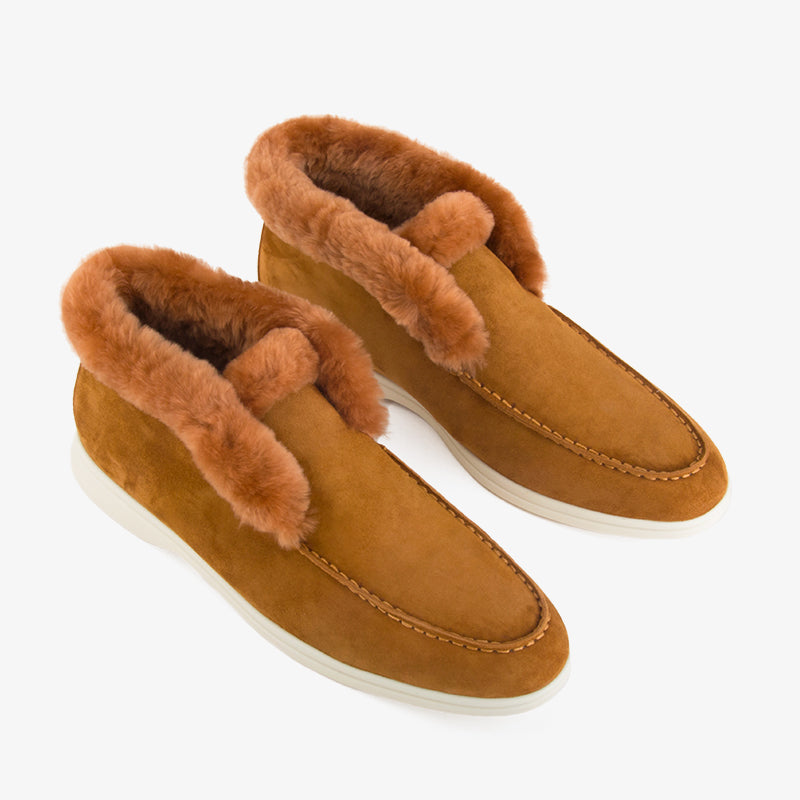 Real Fur Winter Moccasins