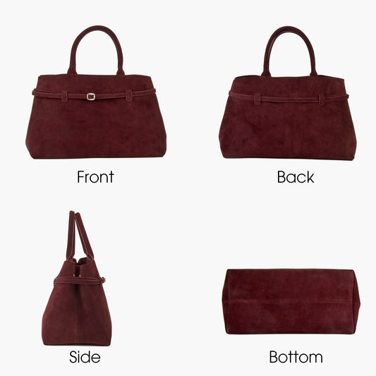 Suede Tote Handbag