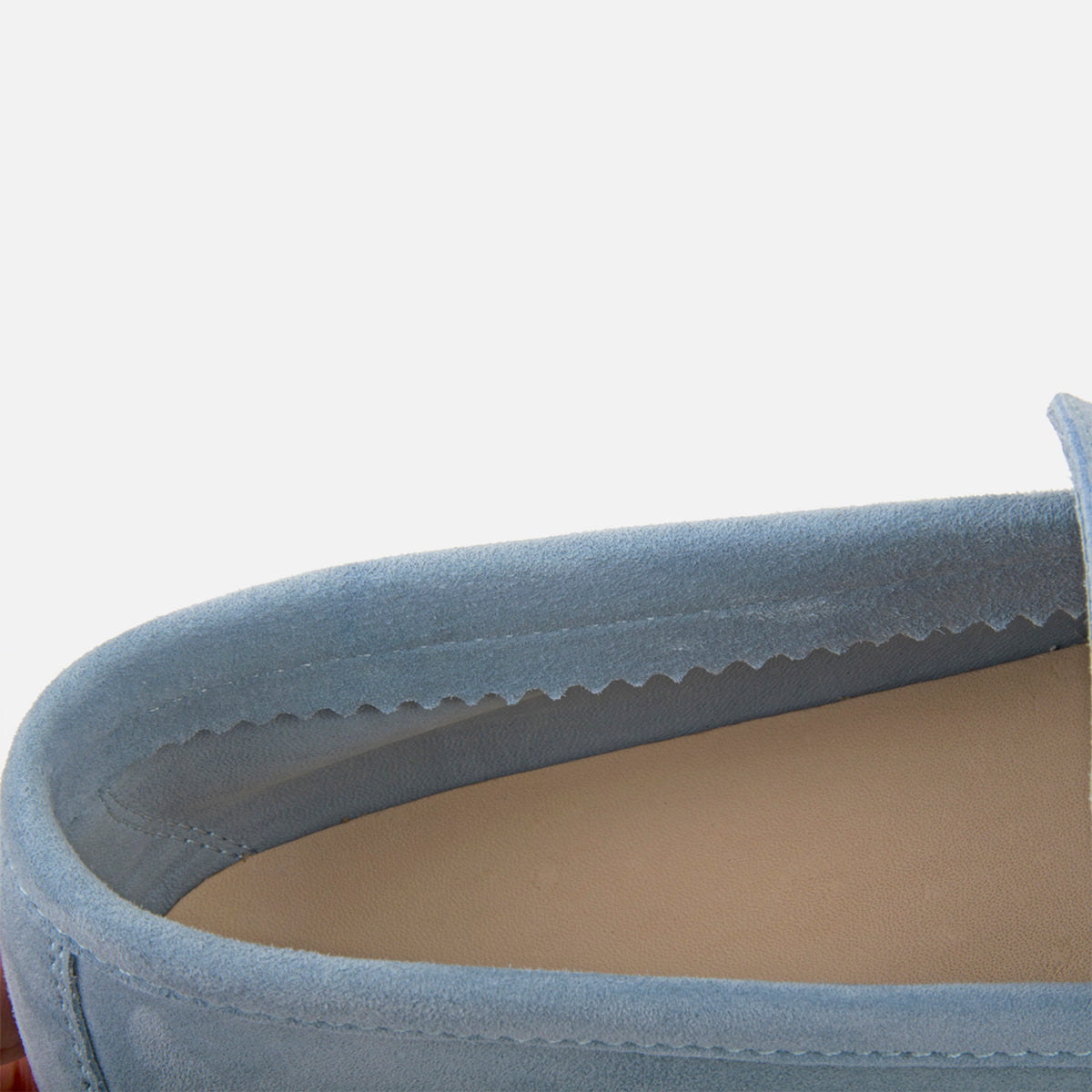 Haze Blue Suede Leather Penny Loafers