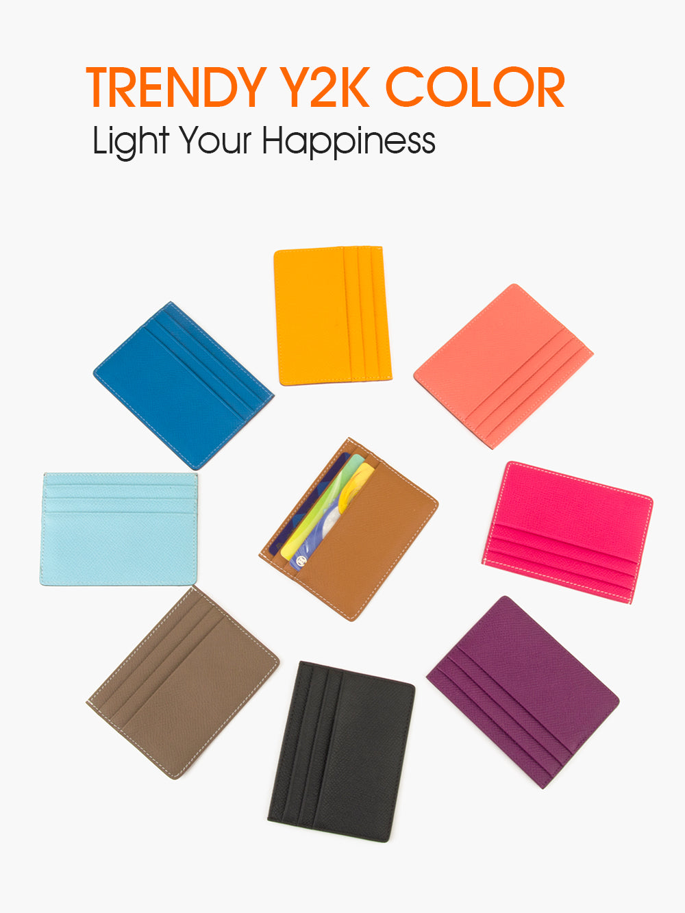 Trendy Y2K Color Slim Card Holder