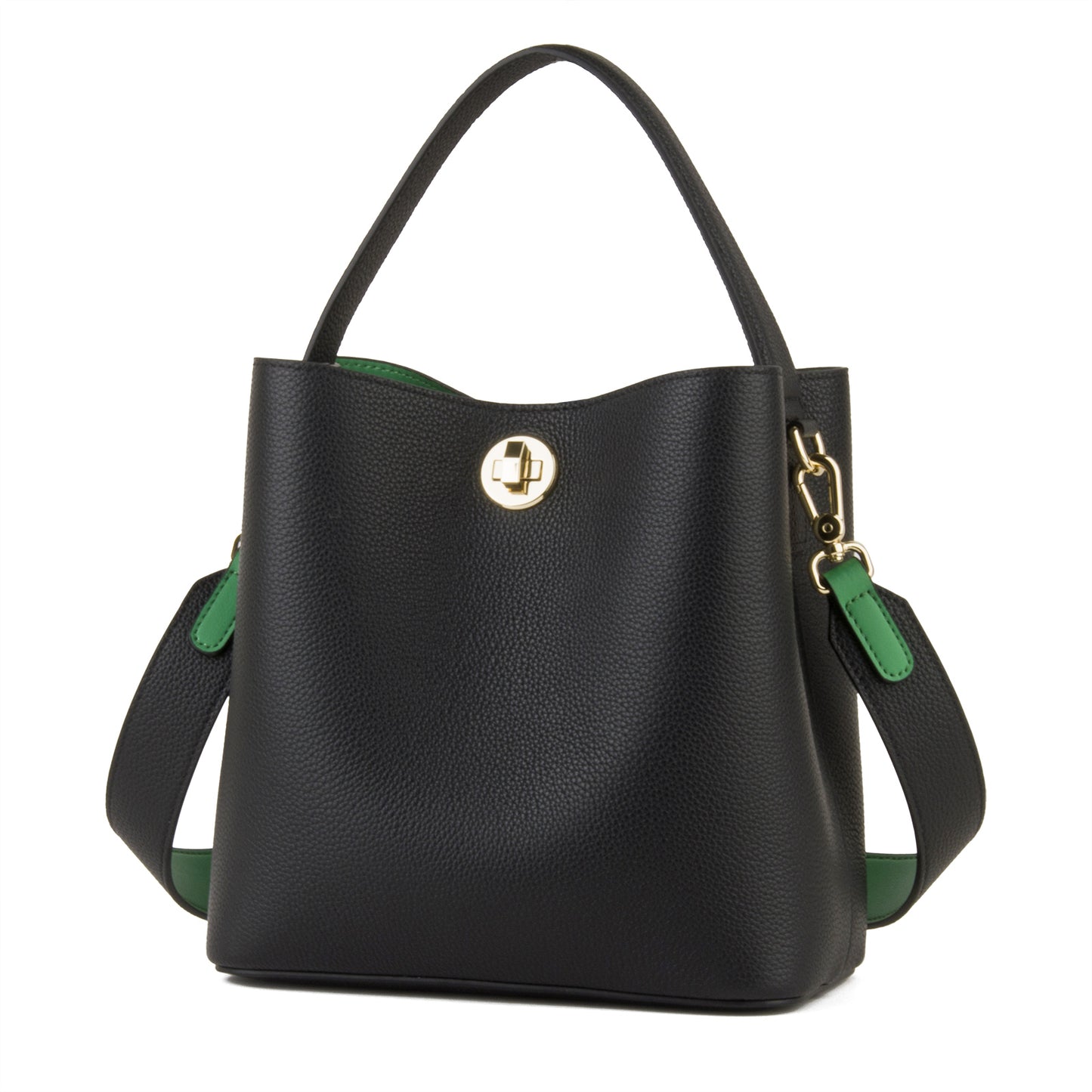 Genuine Leather Bucket Tote Bag for Women, Small Crossbody Bag