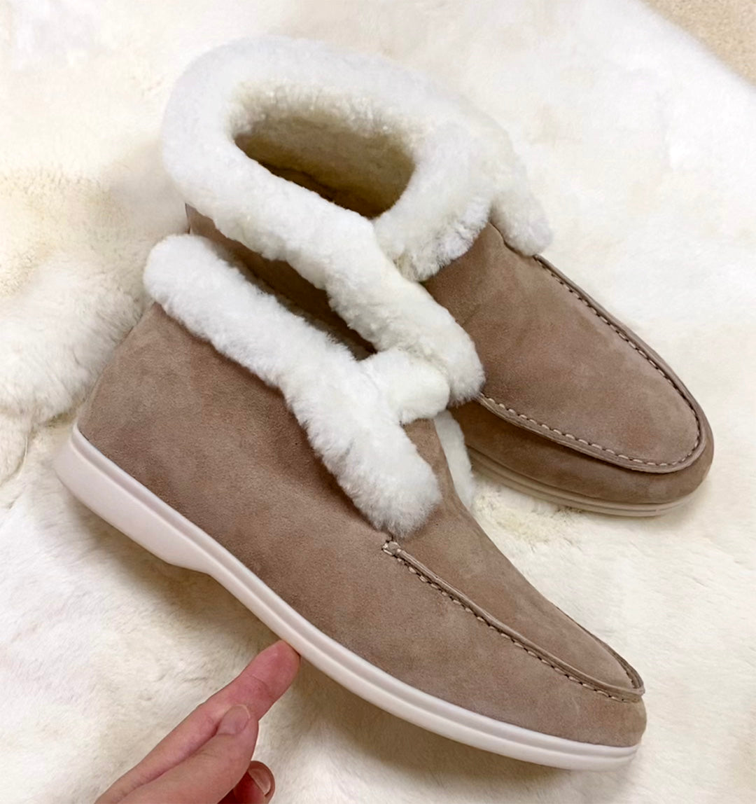 Real Fur Winter Moccasins