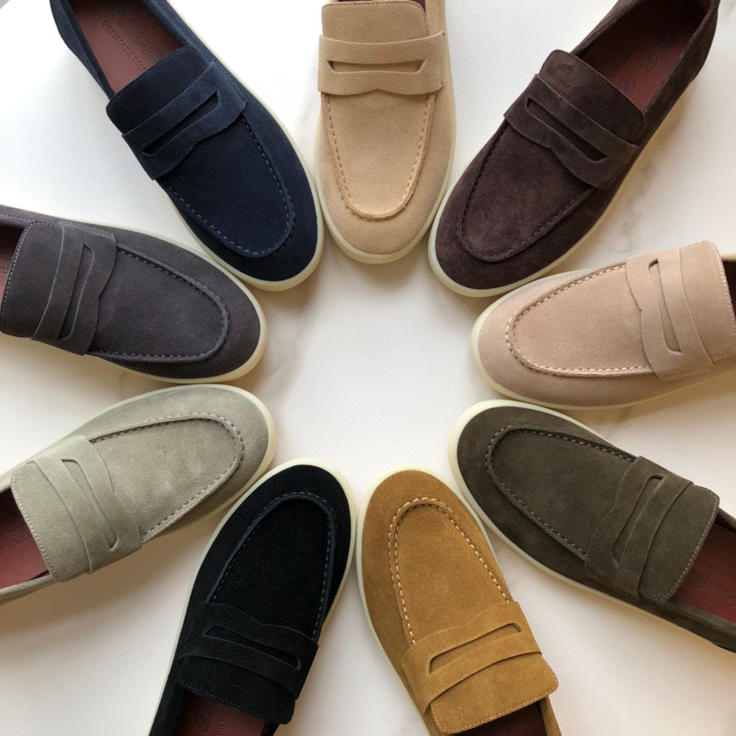 Common Suede Leather Slip-on Loafers