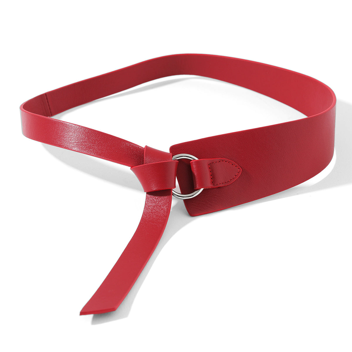 Donnain Sheepskin Women Belt Genuine Leather Soft Wide Knotted Waist Belt High Quality Luxury Fashion Waistband