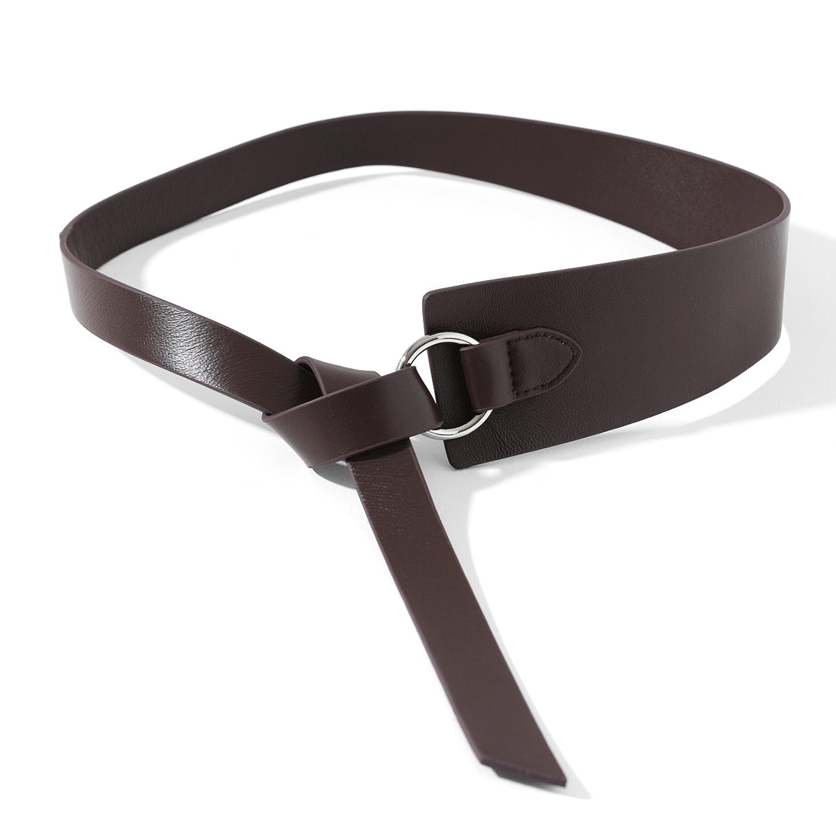 Donnain Sheepskin Women Belt Genuine Leather Soft Wide Knotted Waist Belt High Quality Luxury Fashion Waistband