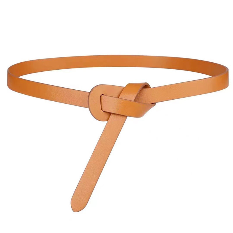 Soft Leather Slim Waist Belts for Dress