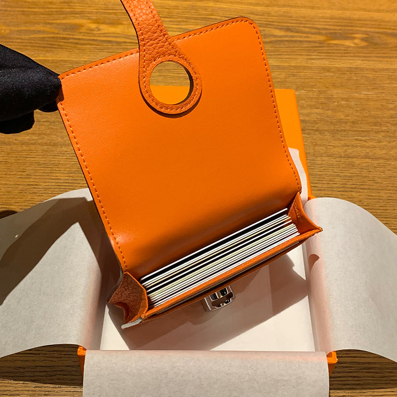 Donnain Fashion Genuine Leather Minimalist Credit Card Holder