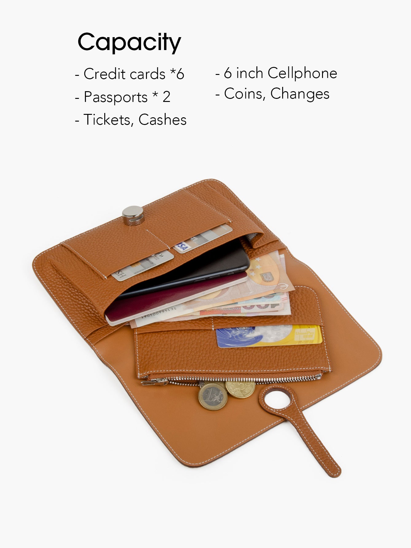 Minimalist Long Wallet Women Passport Holder
