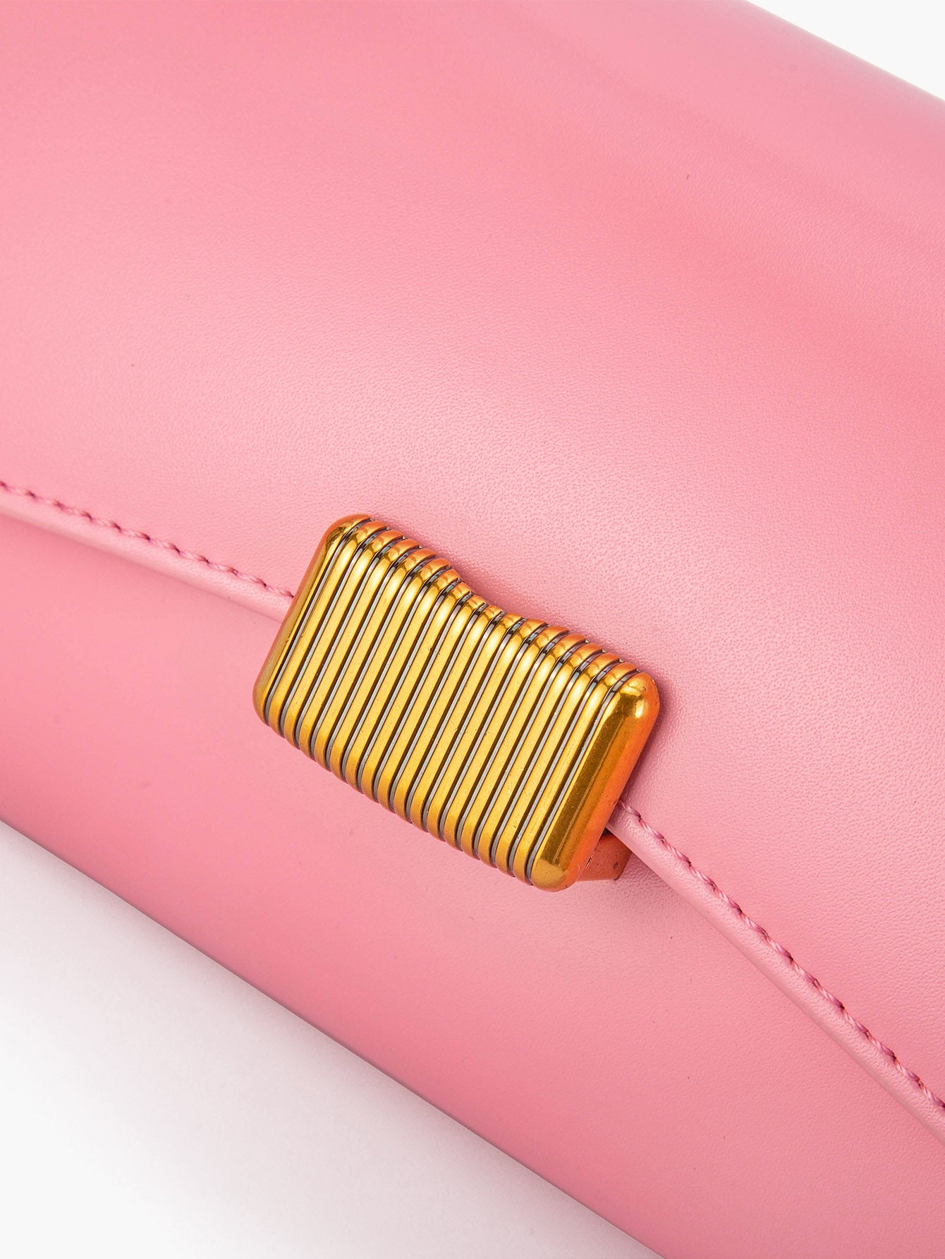 Pink Leather Shoulder Bag For Women