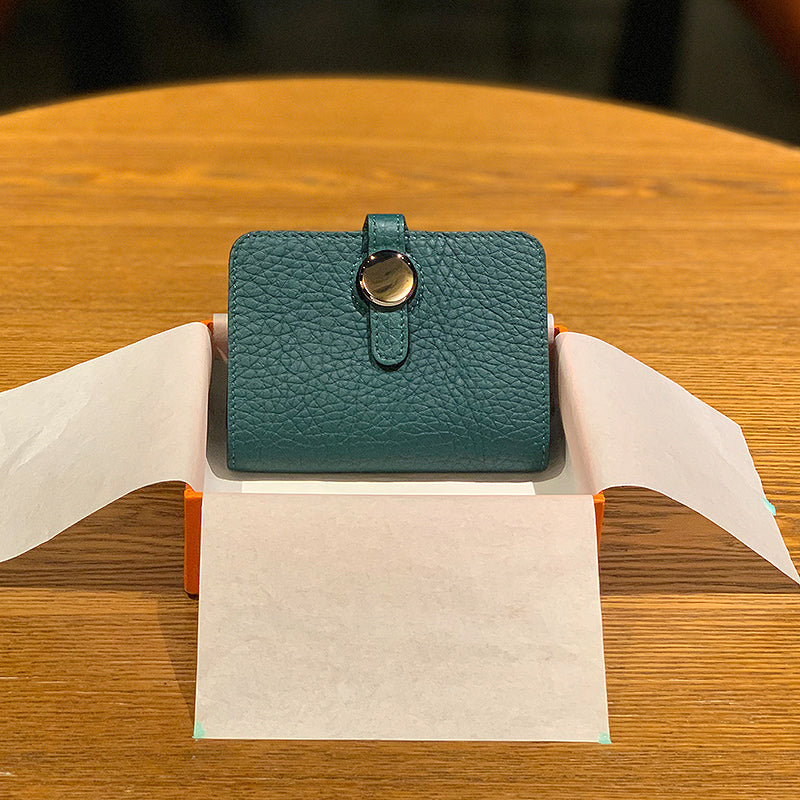 Donnain Fashion Genuine Leather Minimalist Credit Card Holder