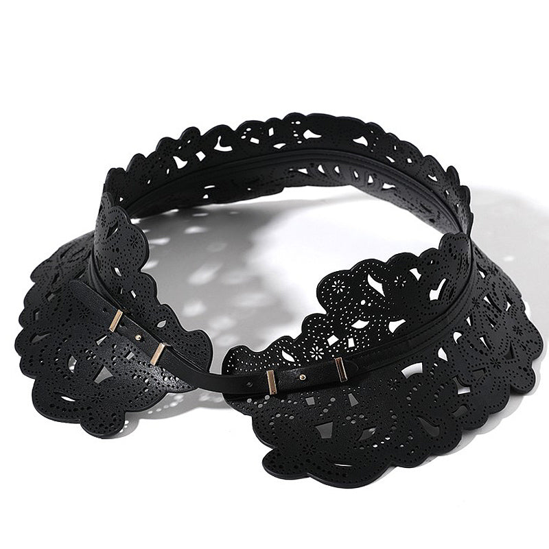 Fashion Brogue Calfskin Waist Belts
