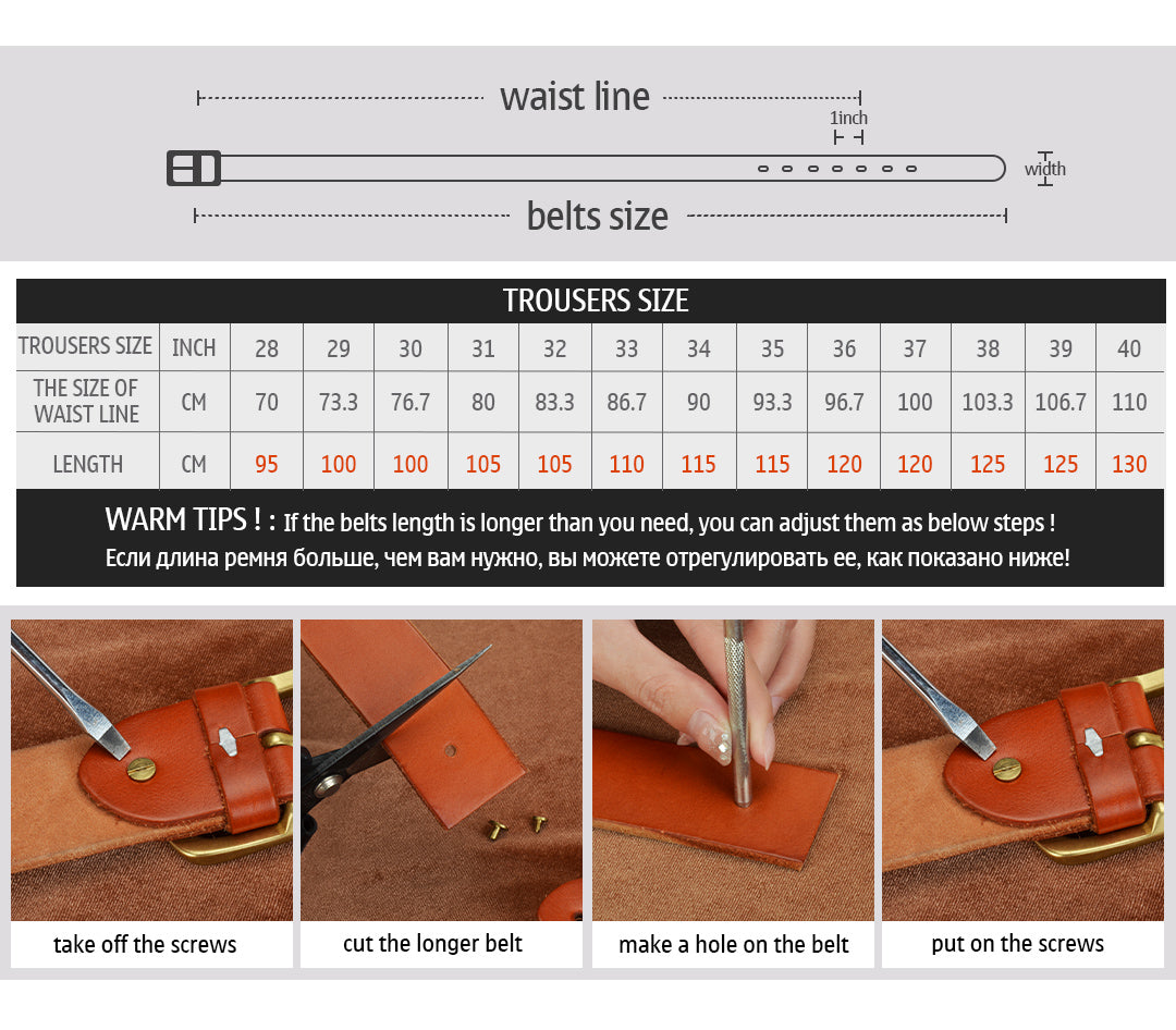 Natural Calfskin Waist Belts