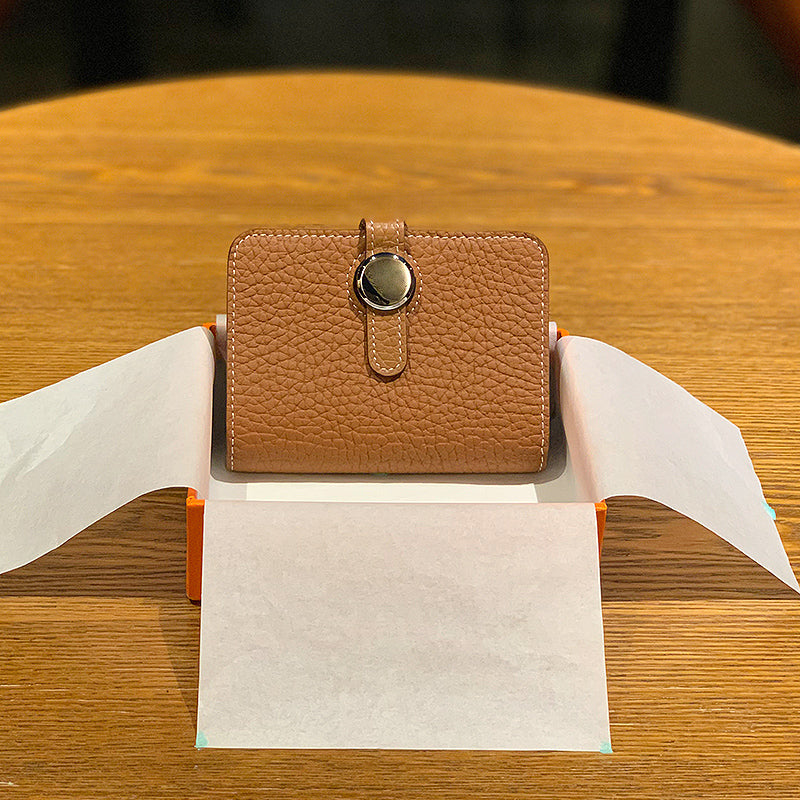 Donnain Fashion Genuine Leather Minimalist Credit Card Holder