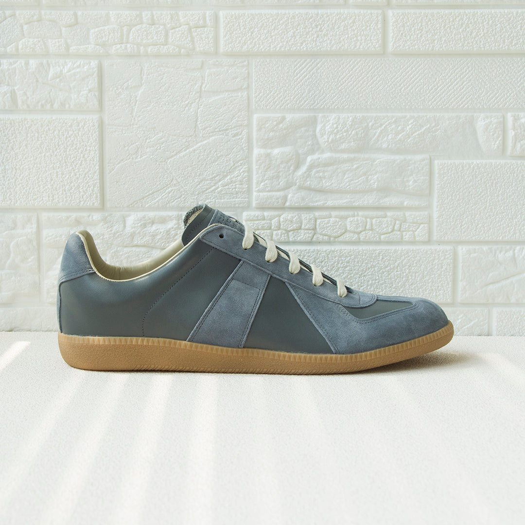 Handmade GAT Grey Minimalist Flat Trainers