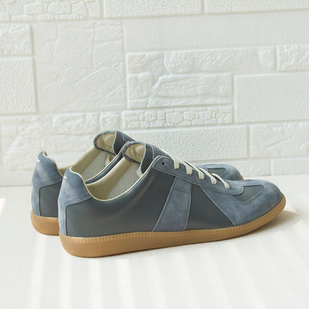 Handmade GAT Grey Minimalist Flat Trainers
