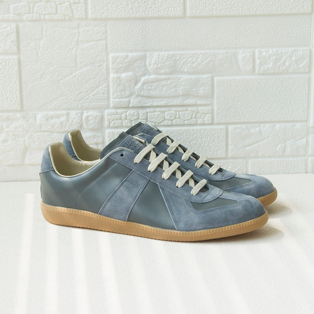 Handmade GAT Grey Minimalist Flat Trainers