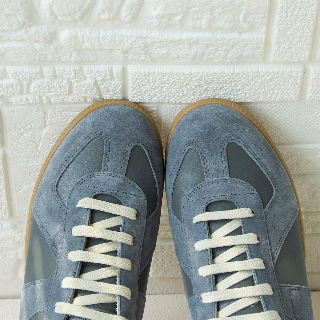 Handmade GAT Grey Minimalist Flat Trainers