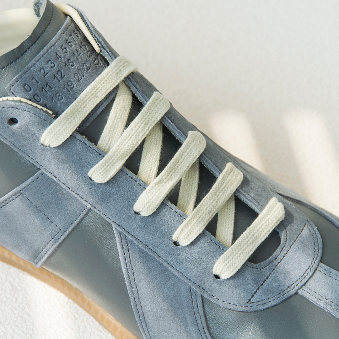 Handmade GAT Grey Minimalist Flat Trainers