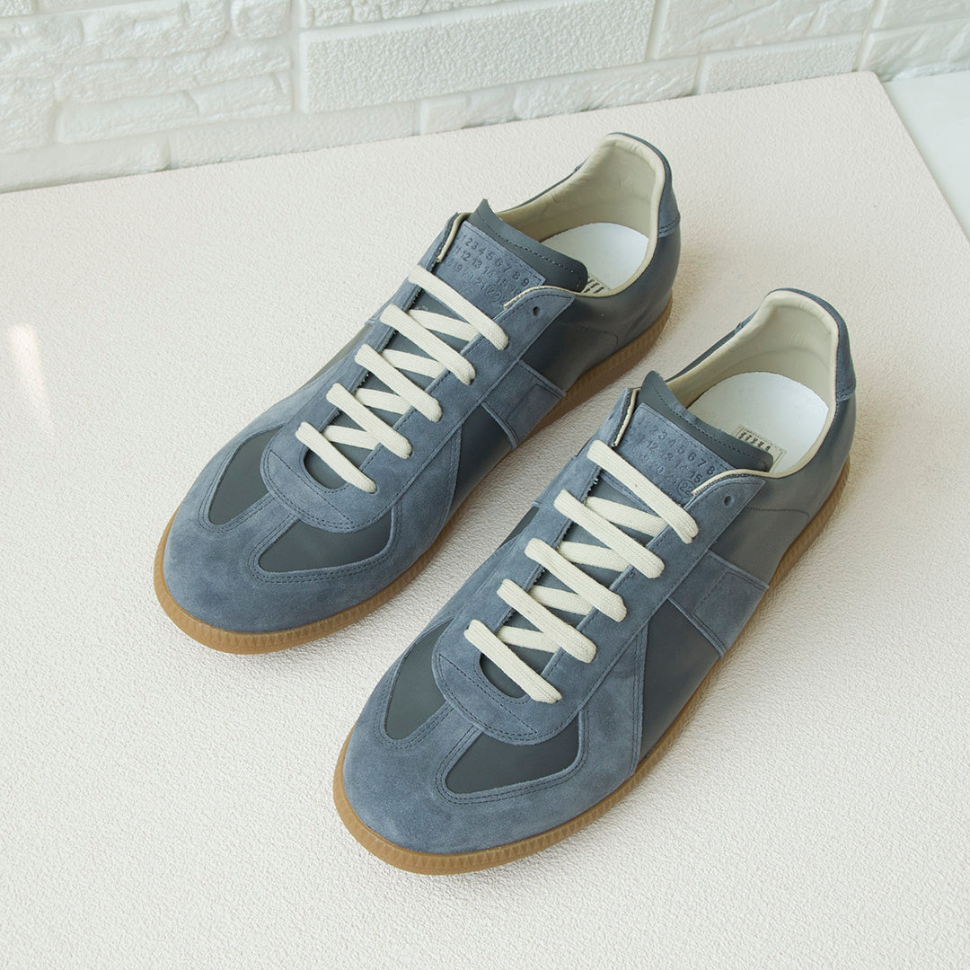 Handmade GAT Grey Minimalist Flat Trainers