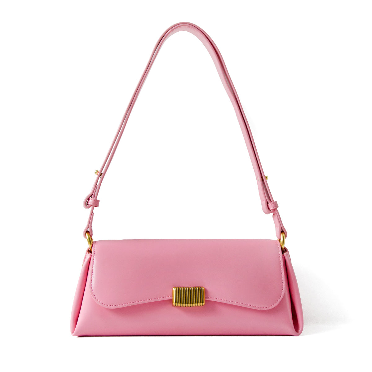 Pink Leather Shoulder Bag For Women