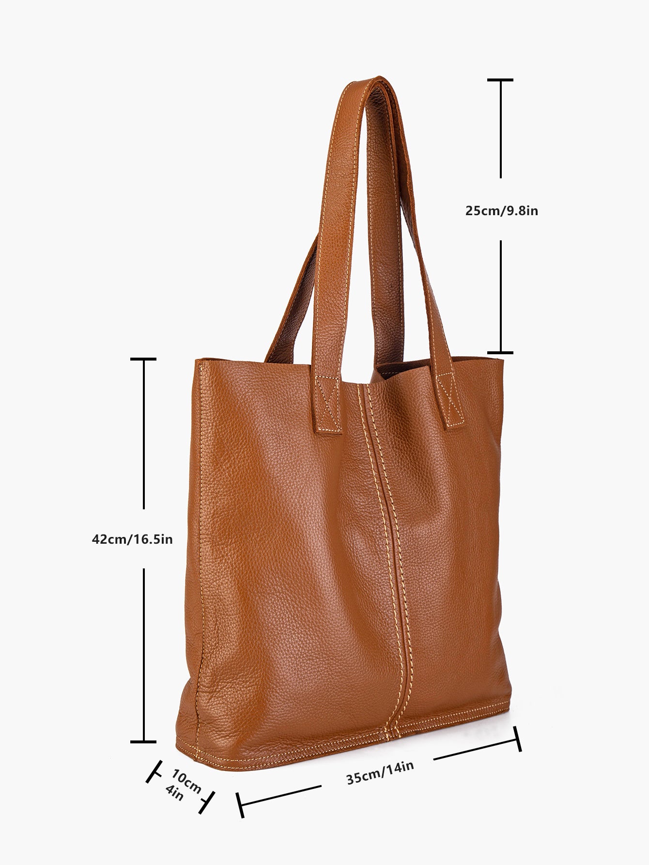 Plus Size Natural Calfskin Classic Tote Bag
