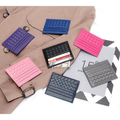 Y2K Colors Woven Sheepskin Card Holder