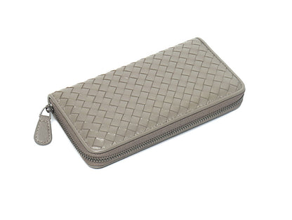 Handmde Woven Leather Long Wallet