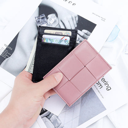 Donnain Woven Sheepskin Wallet Bank Card Holder