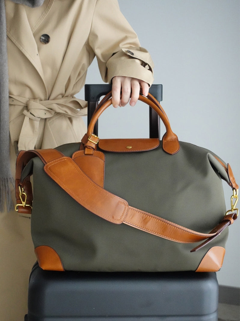 Luxury Weekender Travel Bags Lightweigt Waterproof Recycled Canvas Duffle Bag Women